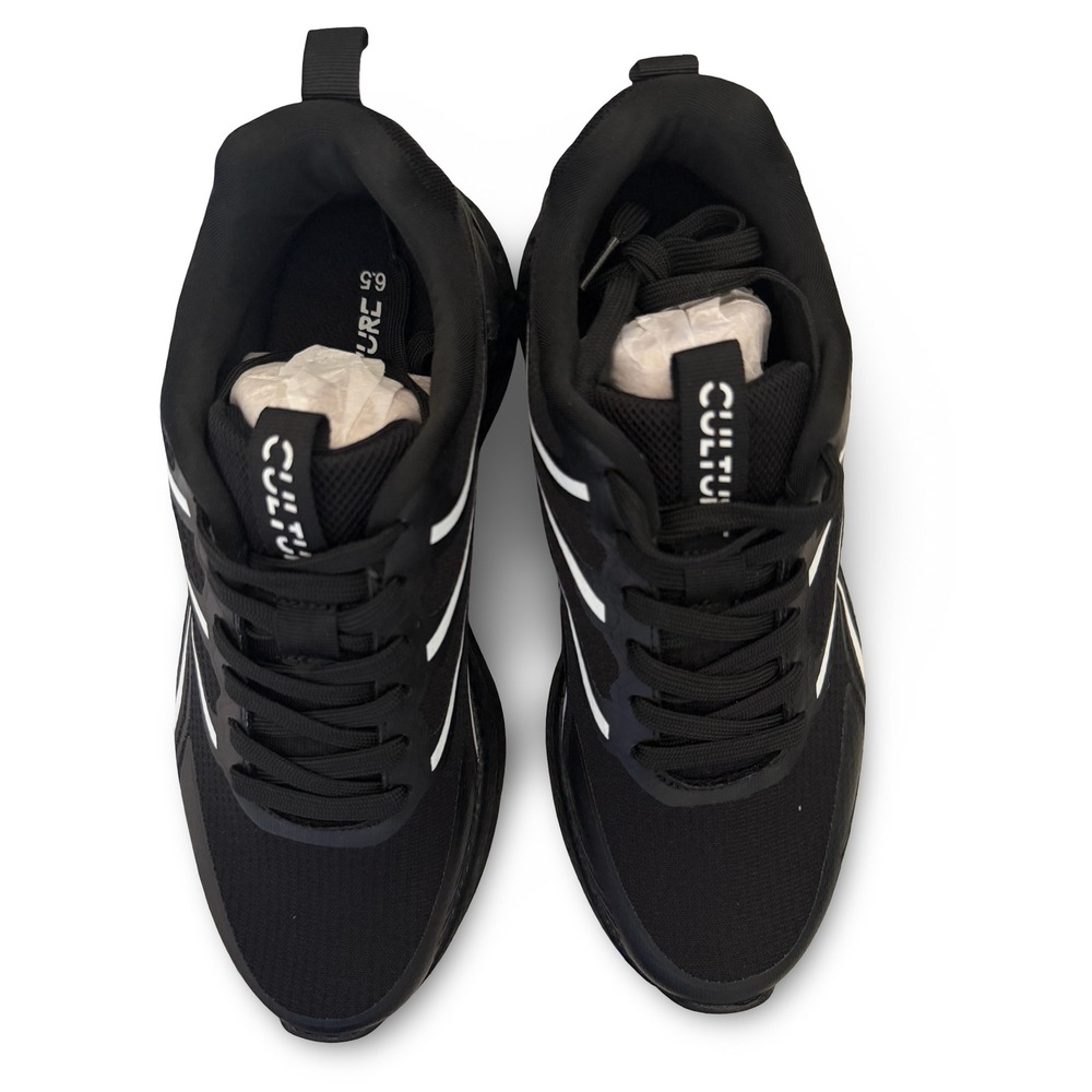 Culture Athletic Sneakers Black White Graphic Lace Up Shoes US M 6.5 W 8.5 - Picture 5 of 11